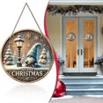 thumbnail image 1 of Christmas Door Decorations and Ornaments, Merry Christmas Front Door Sign Rustic Round Welcome Door Sign Gnome Tree Pattern Welcome Wall for Front Doors, 1 Pendant, 1 of 9