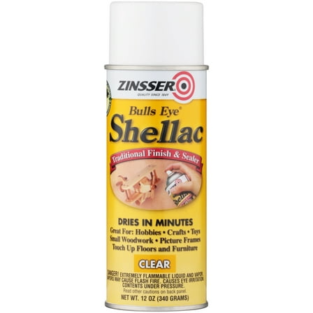 Zinsser Bulls Eye Shellac Traditional Finish & Sealer Spray, 12 oz.
