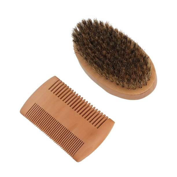 Juego De Peine Y Cepillo Para Barba, Kit De Peine Para El Cuidado De La Barba, Agarre Cómodo Para Peluquero