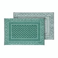 thumbnail image 1 of Faulkner Patio Mat 48705 Vineyard Design; 20 Foot Length x 8 Foot Width; Green; Polypropylene; Reversible Fabric; Mold And Mildew Resistant; Without Grommets/Storage Bag; With Corner Tie-Downs, 1 of 3