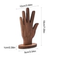 thumbnail image 3 of Wooden Ring Holder Stand Hand Shape Jewelry Organizer Display 7.08In, Crafts Storage Rack for Rings Accessories Vanity Dresser Desktop Retail Showcase Home Decor Photography Props Gift Giving, 3 of 6