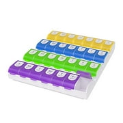 Ezy Dose Weekly (7-Day) Easy Fill Medtime Pill Organizer and Planner (XL) │ Easy to Fill Pill Planner