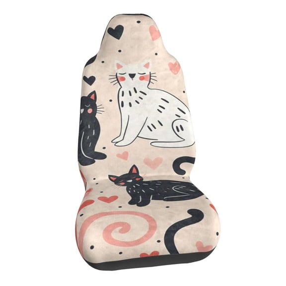 Cute Cats Car Seat Covers Stretch Car Seat Protectors Universal Fit