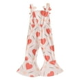 thumbnail image 2 of Okbabeha Valentine's Day Baby Girl Rompers Sleeveless Heart Print Jumpsuit Suspender Pants, 2 of 7