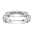 thumbnail image 5 of Solid 14k White Gold Lab Grown Diamond Five Stone Wedding Band Ring Size 7 (.476 cttw.), 5 of 8