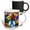 Multicolor, variant on 3drose, Festive Colorful Flowers in a Glass Vase on the Garden Table Gift, 11oz Two-tone Blue Mug
