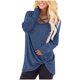 thumbnail image 2 of Puntoco Mujeres Moda Color Sólido Cuello Cruzado Manga Larga Tops Camiseta Blusa Puntoco Puntoco-783, 2 of 8