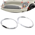 thumbnail image 2 of 1Pcs Anneau de Garniture de Phare de Voiture Chromé Décoration pour BMW MINI R55 R56 R57 R58 R59, 2 of 7