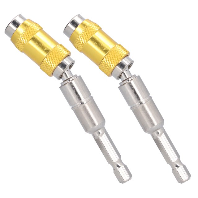 Portapuntas de tornillo magnético, herramienta de punta de taladro de cambio rápido de acero al cromo vanadio, 1/4 pulgadas, 89mm, 2 uds.