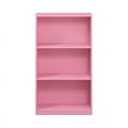 thumbnail image 3 of Furinno Basic 3-Tier Bookcase Storage Shelves, Pink, 99736PI, 3 of 5