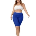 thumbnail image 6 of biudgviw Athletic Shorts for Women Compression Mid Rise Biker Yoga Shorts Plus Size Summer Workout Knee Length Leggings, 6 of 7