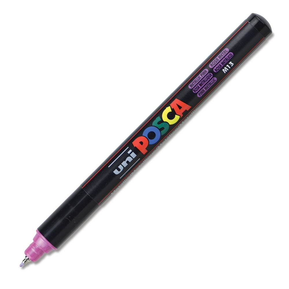 UniPosca Paint Marker Metallic Pink, XFine Point, 0.7 mm