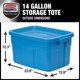 thumbnail image 3 of Bolsas de almacenamiento Rubbermaid Roughneck, 53 litros, paquete de 6 unidades, azul, EE. UU., 3 of 6