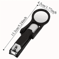 thumbnail image 3 of CNKOO Heavy-Duty Nail Clipper with Magnifying Glass - -Slip Grip  Foldable design for Toenails & Fingernails - Professional & Use  Travel-Friendly Nail Trimmer with Magnifier - Ideal for, 3 of 6