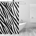 thumbnail image 2 of FREEAMG Zebra Shower Curtain Waterproof Fabric Bath Curtain with Hooks for Bathtub Bathroom Decor, 60 x 72 Inch, 2 of 6