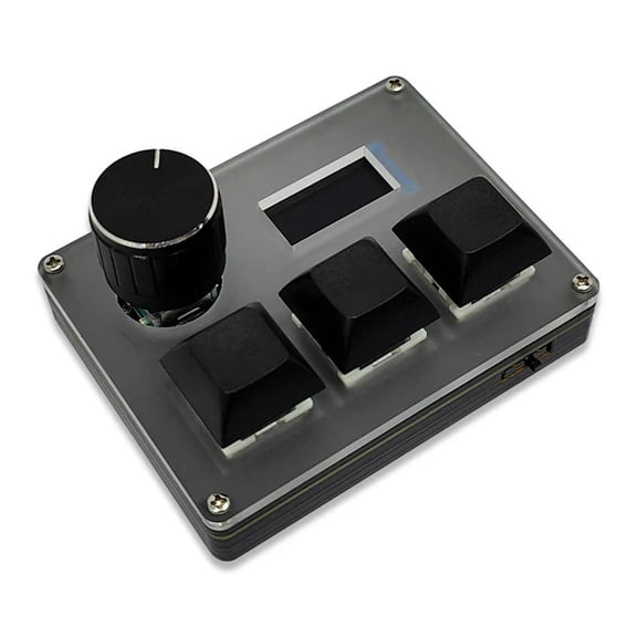 FOR 1PCS 3-Key Wired Custom Keyboard Blue Axis Switch OSU Gaming Keyboard With Knob Screen RGB Copy Paste Shotcut Keyboard