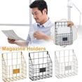 thumbnail image 3 of Creative Iron Grid Wall Wrought Book and Newspaper Storage Wall Decoration, 3 of 5