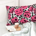 thumbnail image 4 of Wukai Halloween Pumpkins Print Plush Throw Pillow Cover, Double-sided Pillow Protector without Pillow Core, with Hidden Zipper, Home Decorations-14"x20", 4 of 6