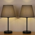 thumbnail image 3 of Vintage Bedside Nightstand Lamps Set of 2 Gray, 3 of 3