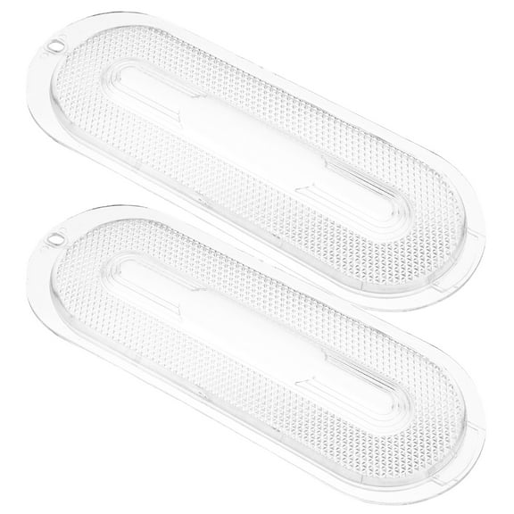 FRCOLOR 2pcs Range Hood Light Cover Oval Shaped Vent Hood Lamp Shade Range Hood Lighting Diffuser Light Panel Plate For Kitchen Light Fixture