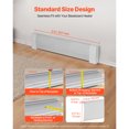 thumbnail image 2 of KFFKFF Baseboard Heater Covers, 3 ft Standard Electric Heating Unit Front Panel for Home Improvement, Durable Steel Construction, Simple Installation for Bedroom Upgrades, White, 2 of 9
