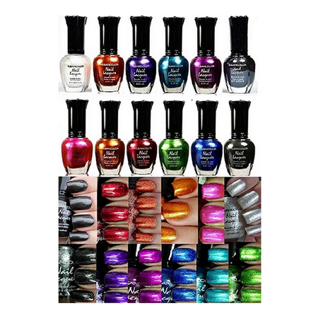 Kleancolor Nail Polish - Awesome Metallic Full Size Lacquer (Set of (Best Way To Store Nail Polish)
