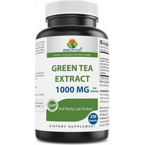 Brieofood Green Tea Extract 1000 mg per Serving (Min 50% Polyphenols) - 250 Capsules - 3rd Party Lab Tested for Purity & Quality