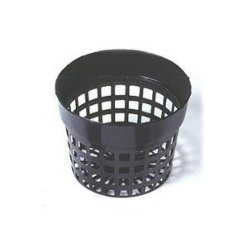6 inch Wide Lip Bucket Basket Round Plant Container with Mesh Bottom HG6RDBK 