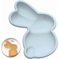 thumbnail image 1 of 2 Pack Easter Molds, Silicone Mold For Chocolate Non-Stick Easter Bunny Molds For Cake Muffin Jelly Fondant 3D Cute Rabbit Shaped Cookie DIY Handmade, 1 of 4
