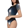 thumbnail image 3 of Picia Peggy's Cove Lighthouse Womens One Piece Swimsuits Modest Tummy Control Bathing Suits Lace Up Slimming Swim Suit-Large, 3 of 9