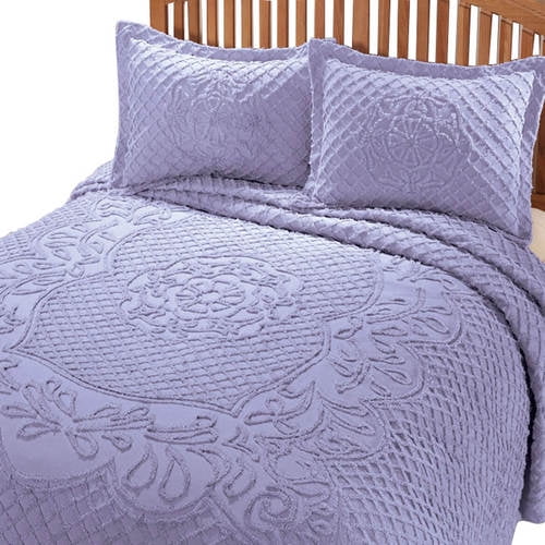The Martha Chenille Bedspread by OakRidgeKingLilac