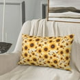 thumbnail image 5 of Balery Brown Leaf Pattern Sunflower Bedding Queen Pillow Cases - Envelope Closure - Soft Brushed Microfiber Fabric - Shrinkage and Fade Resistant Pillow Cases-16"x24", 5 of 6