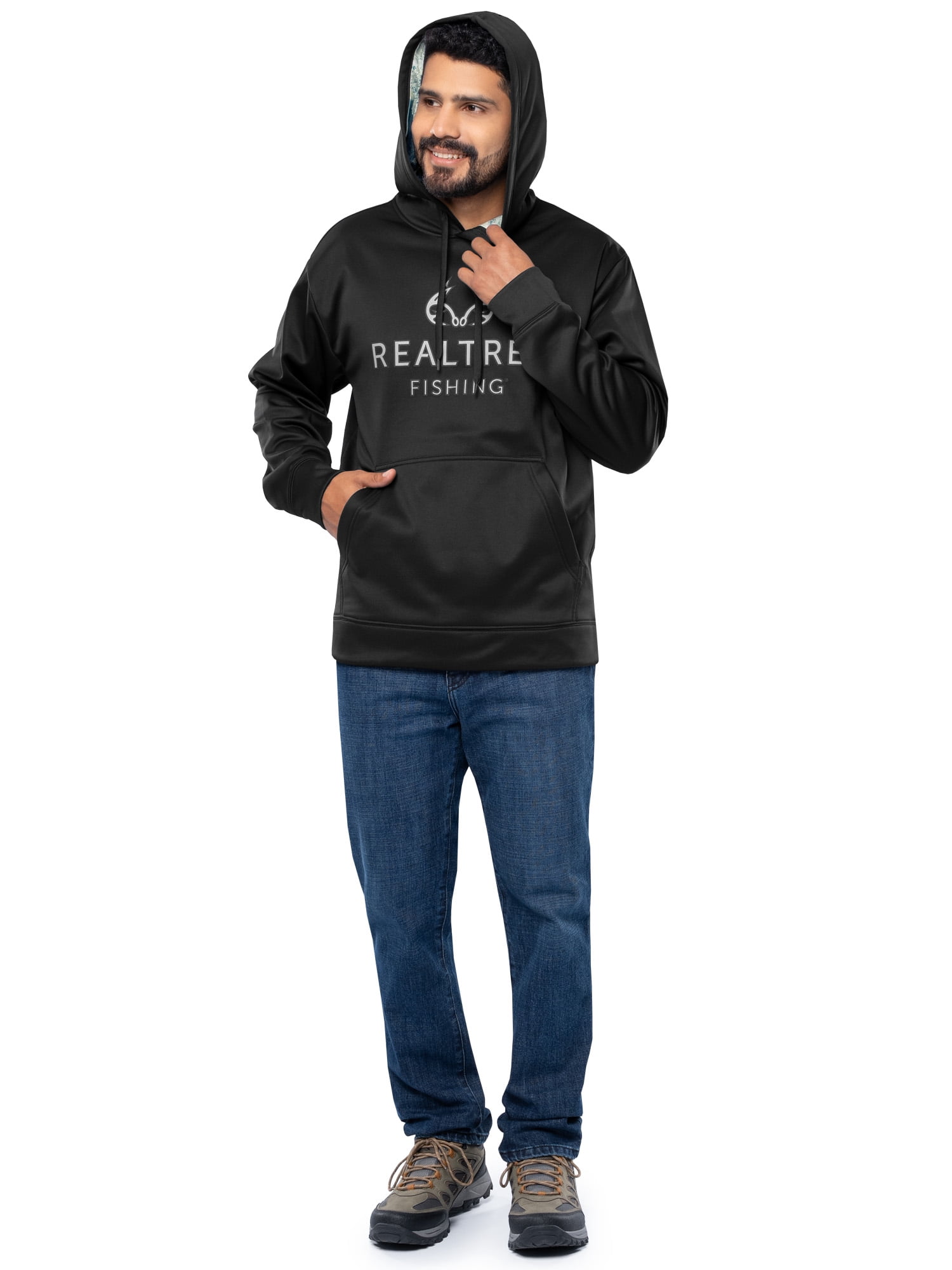 Realtree Fishing Men's Logo Performance Hoodie, Size S-4XL