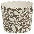 thumbnail image 2 of Simcha Collection Brown Floral Small Scalloped Baking Cup, Pack of 20, 2 of 2
