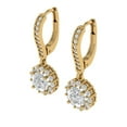 thumbnail image 2 of Clara Pucci 2.235Ct Clear Round Cut VVS1 Lever Back Drop Dangle 14k Solid hypoallergenic Gold Designer Earrings For April, 2 of 7