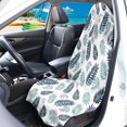 thumbnail image 3 of XYZCANDO Blue Tropical Leaf Print Car Seat Towel Cover - Waterproof Sweatproof Protector - Universal Fit for Cars, SUVs, Trucks - Moisture-Wicking & Stain Resistant, 3 of 9