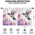 thumbnail image 2 of Blackout Kids Curtains,Hummingbird and Flowers Childrens Insulated Curtains Set Of 2,Bedroom Essentials,Toddler Room Decor 52x63in(132x160cm), 2 of 4