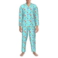 thumbnail image 3 of Balery Sea animals Pattern Pajama Sets for Men Long Sleeve 2 Piece Sleepwear Loungewear Sets Soft PJ's with Pockets Long Sleeve Comfy Pj Sets-XX-Large, 3 of 7
