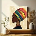 thumbnail image 6 of African Woman Portrait Decorative Painting/Canvas Art， Suitable for Living Room， Bedroom， Office， Dining Room， Study Room， Hallway， Apartment， Hotel， Cafe， Bar Decoration., 6 of 8