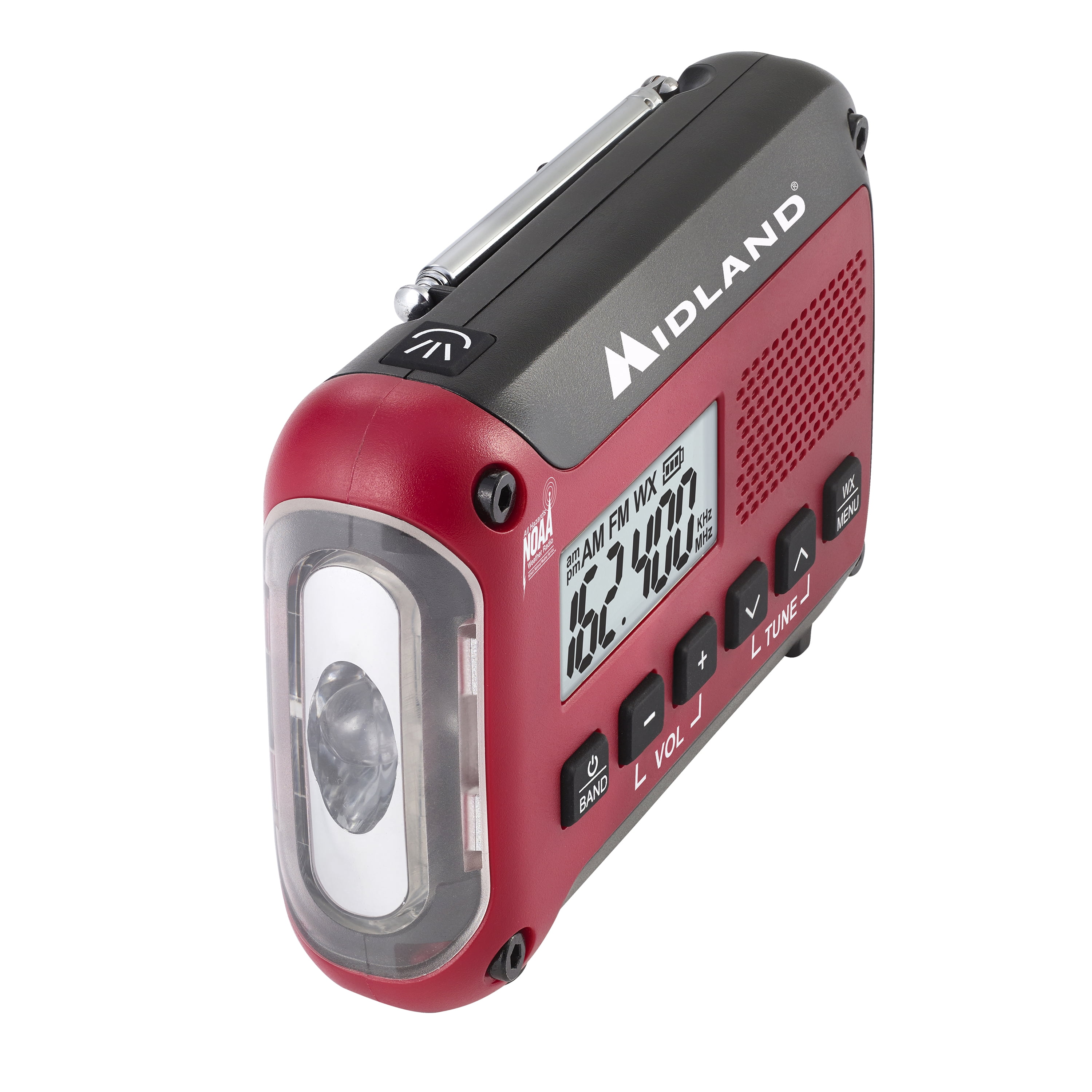 ER10VP E+READY® Compact Emergency Alert AM/FM Weather Radio With Flashlight and SOS Stobe