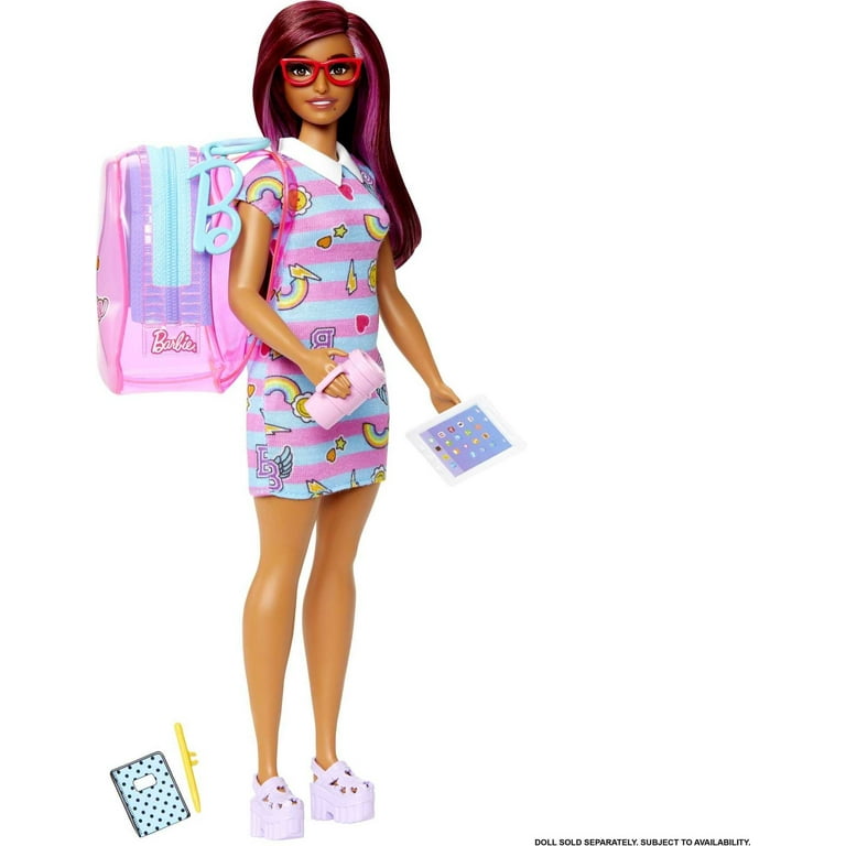 Barbie Clothes, Deluxe Bag with School Outfit and Themed Accessories
