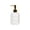 White, variant on Jubipavy 350ml Bubble Textured Glass Soap Dispenser, Refillable Pump Bottle for Hand Soap Shampoo Lotion, White/Black/Yellow Options