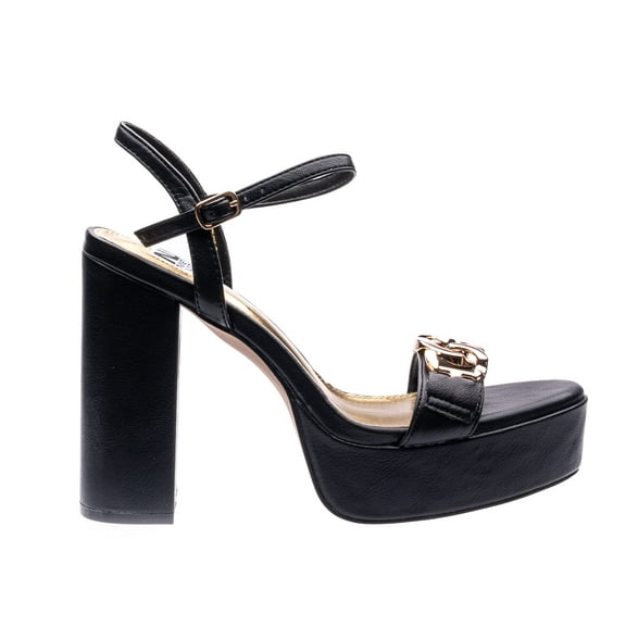 Ninety Union Darling Platform With Chain Ornament Sandal, Black, 10