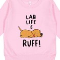thumbnail image 3 of Inktastic Lab Life is Ruff Yellow Lab Toddler Sweatshirt, 3 of 4