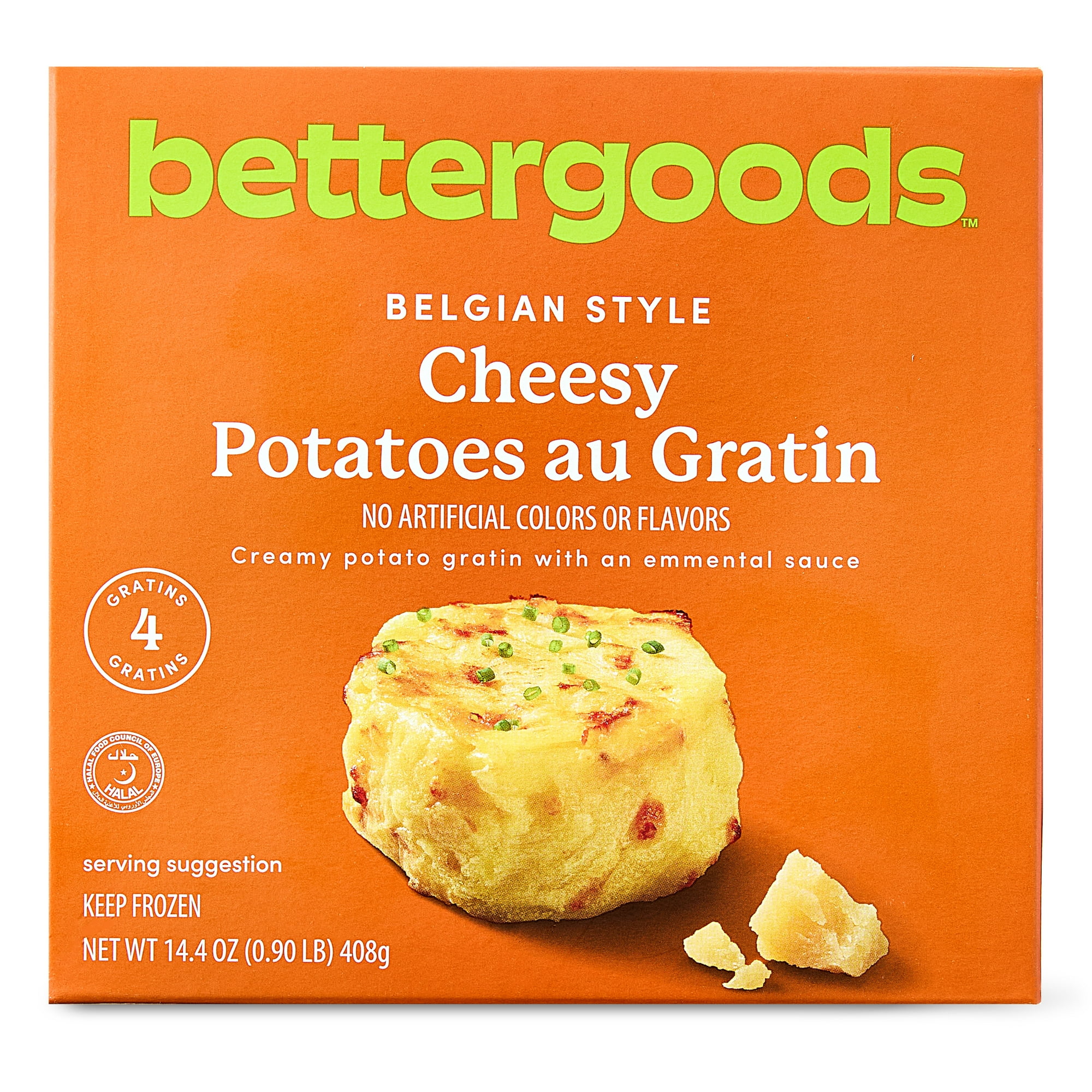 bettergoods Belgian Style Cheesy Potatoes Au Gratin, 14.4 oz (Frozen)