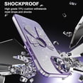 thumbnail image 5 of Case for iPhone 15 Case Glitter Bling Crystal Bow Design Full Camera Lens Protector Anti-Scratch Bumper Shockproof Cover Women Girls Soft TPU Case for iPhone 15 Purple KDL, 5 of 15