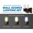 thumbnail image 2 of Westek Modern Dimmable 2-Light LED Satin Bronze Battery Powered Wall Sconces (2 Count), 2 of 9