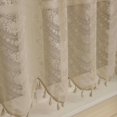 thumbnail image 4 of Namzi Beige Half Window Curtains - Cafe Curtains with Rod Pocket, 180*60 - 2 slice Durable Polyester Fabric for Curtains , Ideal for Kitchen, Dining Room, Small Windows Decor.Style A, 4 of 5