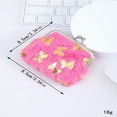 thumbnail image 3 of JUNWELL 3-Inch New Gold Foil Plush Butterfly Convenient Clip Coin Purse Mini Earphone Data Cable Lipstick Storage Bag, 3 of 7