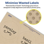 Avery Kraft Brown Round Labels, 2.5 Diameter, 225ct (22808)